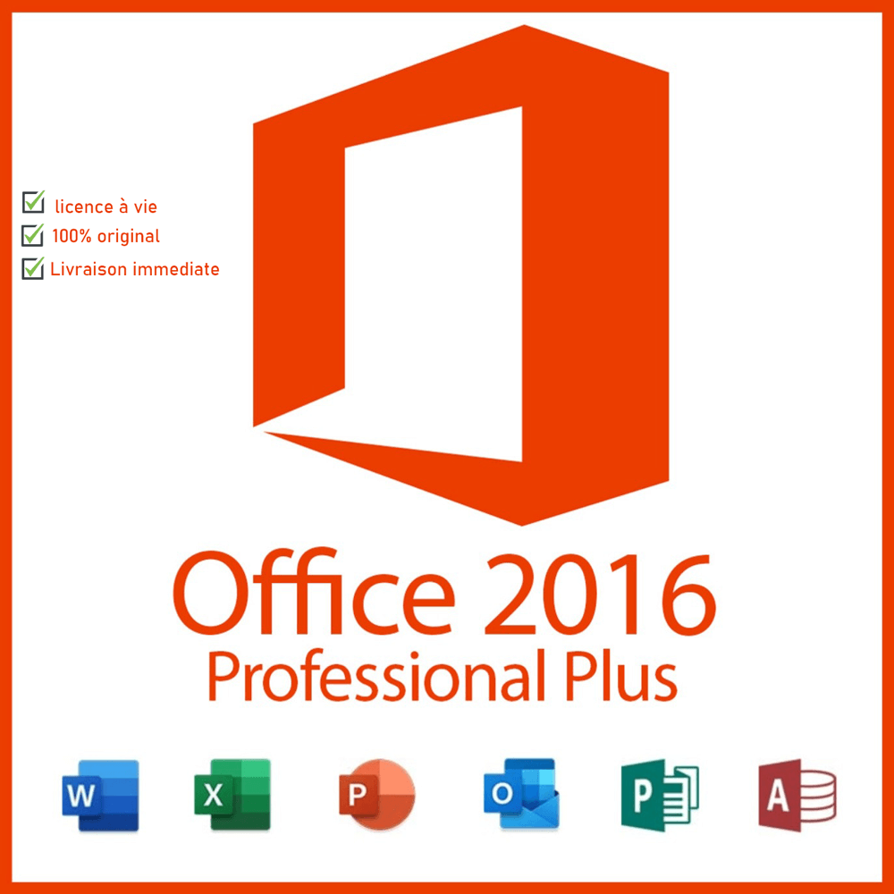 Microsoft Office Professionnel Plus 2016 - Clé de Licence ...